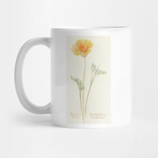 California Poppy - Botanical Illustration Mug